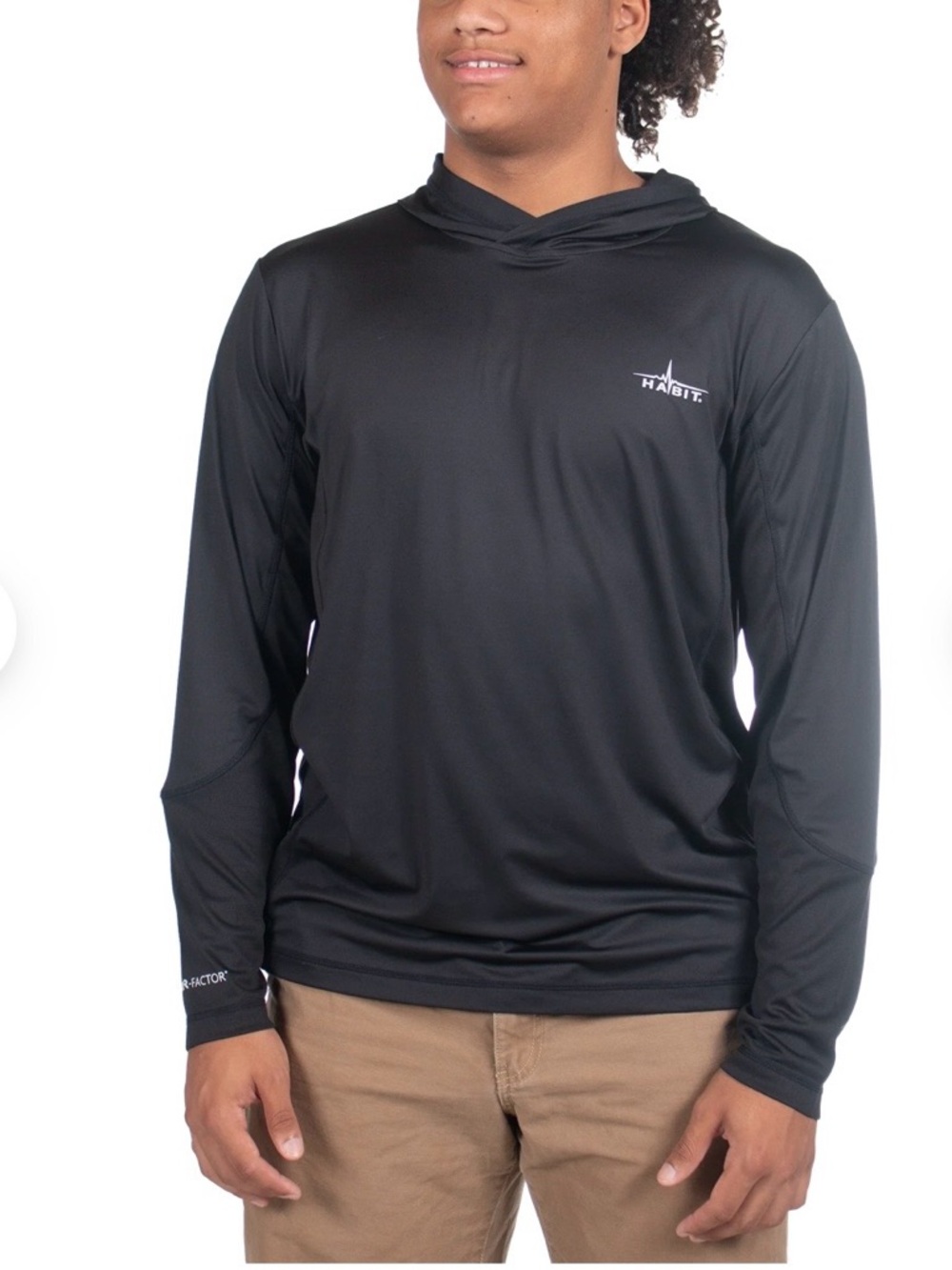 HABIT Hidden Cove Hooded Fishing Shirt Mens 2XL Black UPF Performance NWT